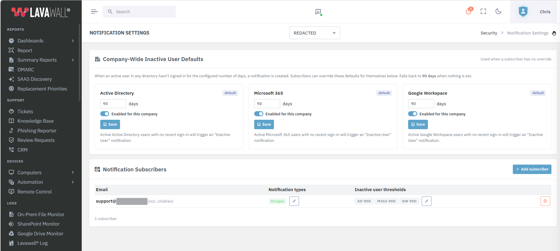 M365 Configuration Change notifications